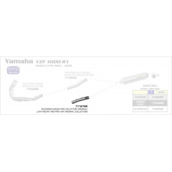 Arrow Verbindungsrohr niedrig für Original Krümmer YAMAHA YZF 1000 R1 71187MI