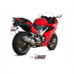 MIVV Exhaust HONDA VFR 800 F OVAL Titan mit Carbon Kappe H.064.LNC