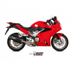 MIVV Exhaust HONDA VFR 800 F SPEED EDGE Stahl in Schwarz H.064.LRB