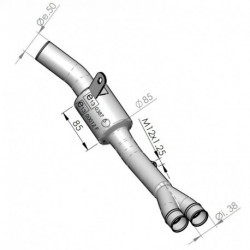 SBK EU-APPROVED CATALYTIC CONVERTER MANIFOLD N/A 16001