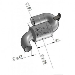 SBK EU-APPROVED CATALYTIC CONVERTER MANIFOLD N/A 16002
