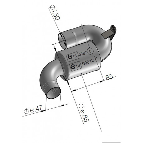 SBK EU-APPROVED CATALYTIC CONVERTER MANIFOLD N/A 16002