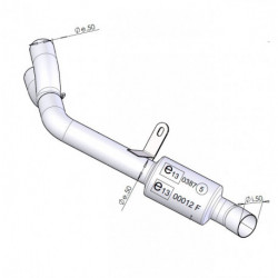 SBK EU-APPROVED CATALYTIC CONVERTER MANIFOLD N/A 16003