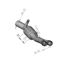 SBK EU-APPROVED CATALYTIC CONVERTER MANIFOLD N/A 16005