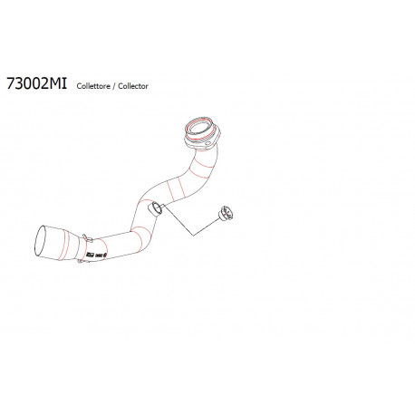 Arrow Krümmer PIAGGIO MP3 400 LT 73002MI