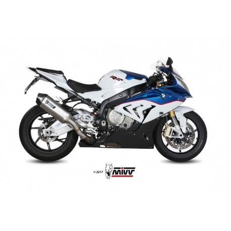 MIVV Exhaust BMW S 1000 RR SPEED EDGE Edelstahl mit Carbon Endkappe B.029.LRX