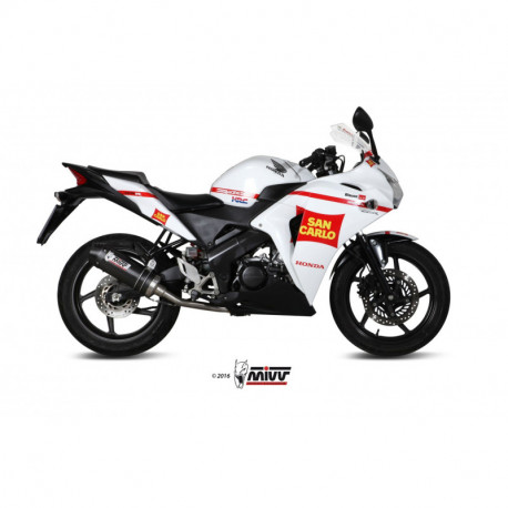 MIVV Exhaust HONDA CBR 125 R OVAL Carbon mit Carbon Kappe H.060.L3C