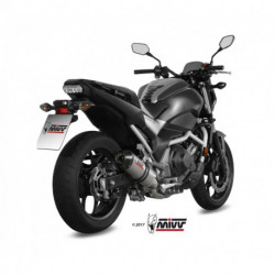 MIVV Exhaust HONDA INTEGRA 750 OVAL Titan mit Carbon Kappe H.065.L4C