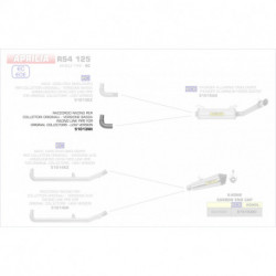 Arrow Verbindungsrohr für Originalkrümmer ohne Katalysator Tiefgelegte Version APRILIA RS4 125 51013MI