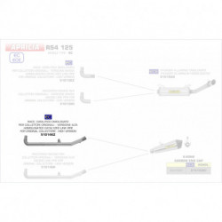 Arrow Verbindungsrohr für Originalkrümmer mit Katalysator Hochgelegte Version APRILIA RS4 125 51014KZ