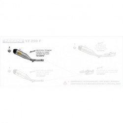 Arrow Endschalldämpfer Racing Thunder Titan mit Carbonendkappe YAMAHA YZ 250 F 75138TK