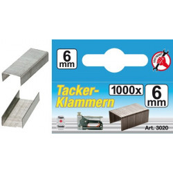 Klammern à 1000 Stück, 6 mm