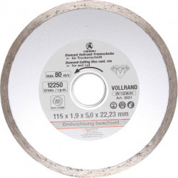 Vollrand-Trennscheibe für Trockenschnitt, 115 mm