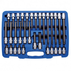Bit-Einsatz-Sortiment, T-Profil, 12,5 (1/2), 32-tlg.