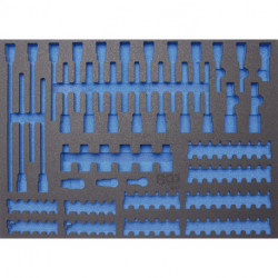 3/3 Werkstattwageneinlage (408x567x32 mm), leer, für Bits / Bit-Einsätze