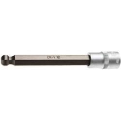 Bit-Einsatz, Innen-6-Kant mit Kugelkopf, 12,5 (1/2), 12 mm