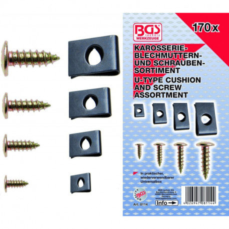 Dämpfungsscheiben- und Schrauben-Sortiment, 170-tlg.
