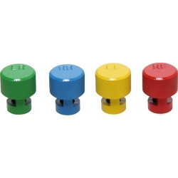 Farbkodierte Reifenluft-Ablasskappen für "RDKS" Ventile, 4tlg.