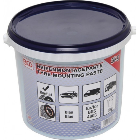 Reifenmontagepaste, blau für Run-Flat-Reifen, 5 Kg Eimer